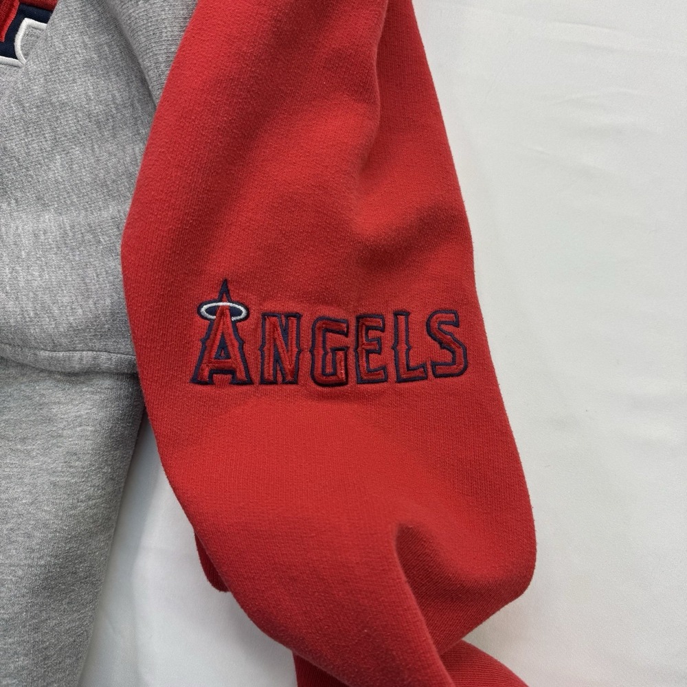 Vintage Y2K Lee Sports Anaheim Angels Majestic Men's Hoodie Pullover Baseball L - Picture 10 of 16